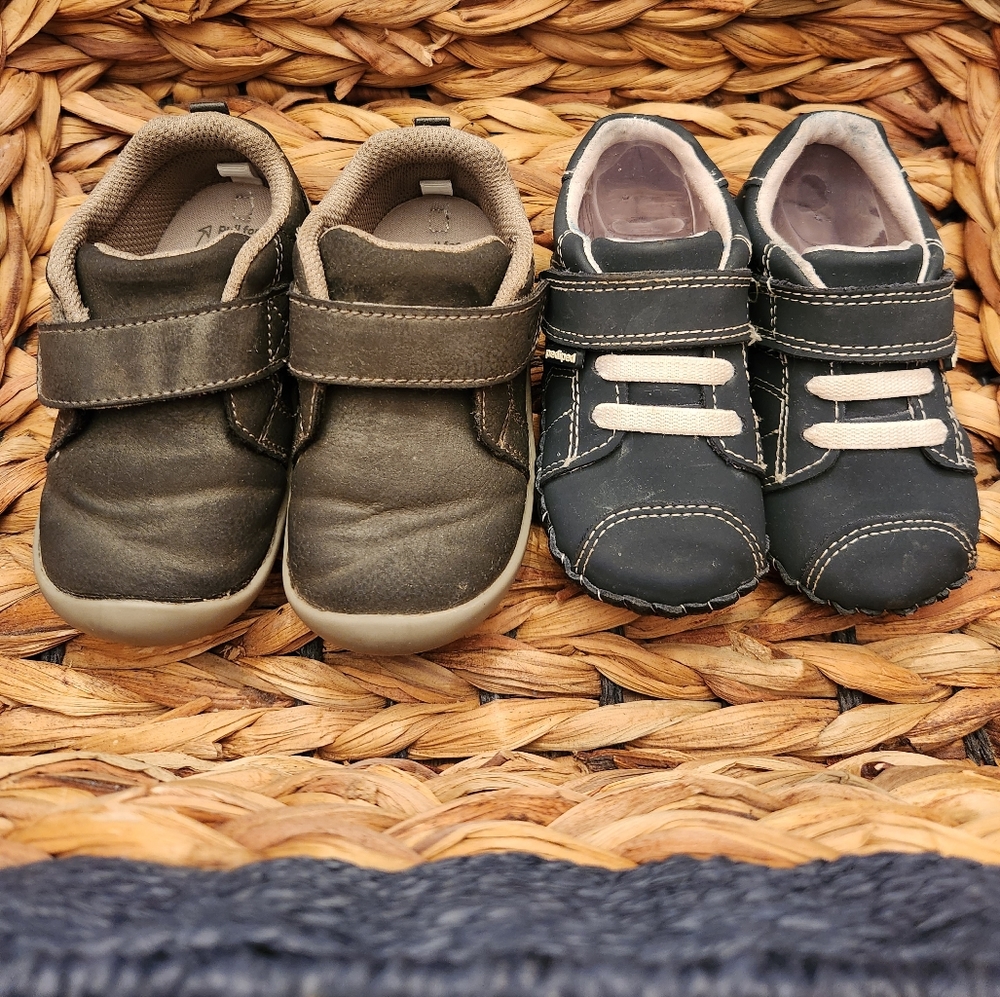 Infant Shoe Bundle, Stride Rite 360 and Pediped, 6M and 18-24 mths